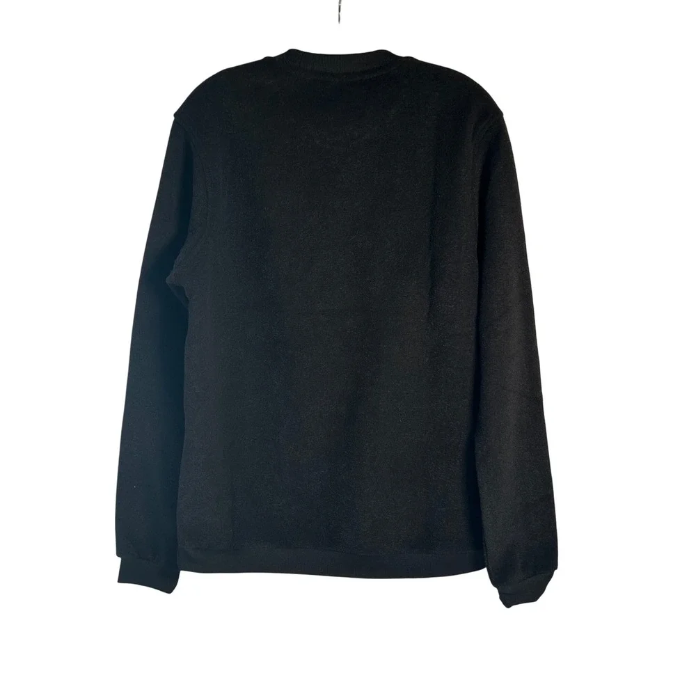 Adidas Mens Boucle Fleece Crewneck Sweatshirt Black ADVR0869 Size M NWT